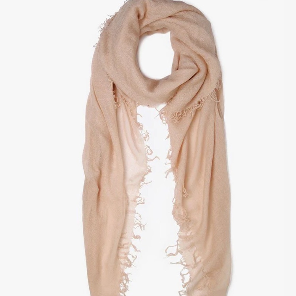nwot chan luu silk / cashmere scarf in doeskin